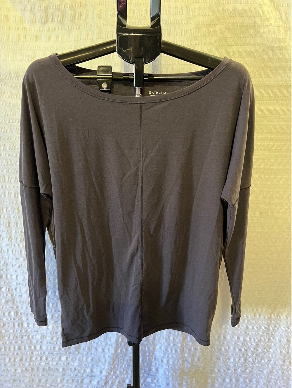Athleta Dolman Sleeve Relaxed Long Sleeve Top Gray Charcoal Stretch S
